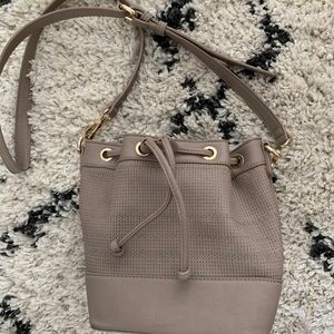 Gold detail bucket bag